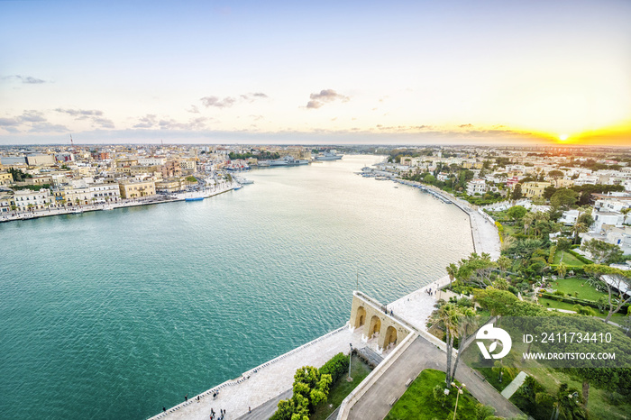 Aerial panorama of Brindisi, Puglia, Italy