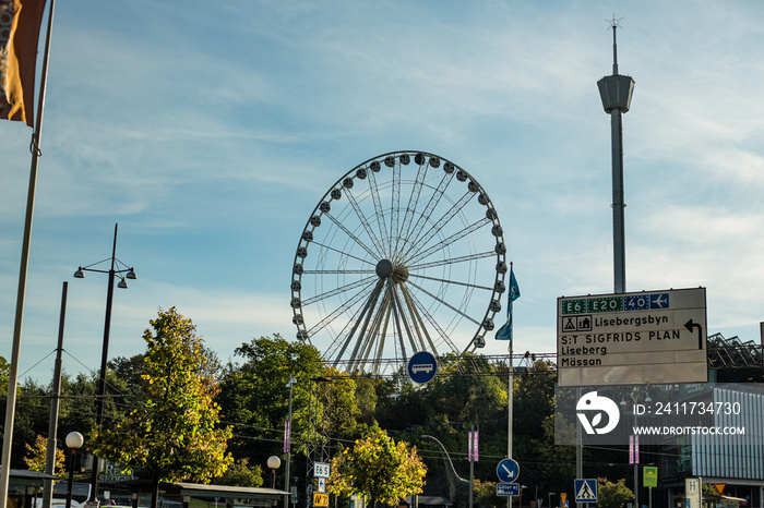 Ferris wheel in Liseberg amusement park, Gothenburg, Sweden