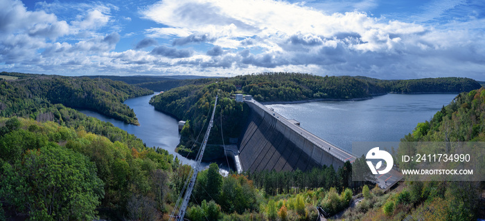 Rappbodetalsperre im Harz als Panorama