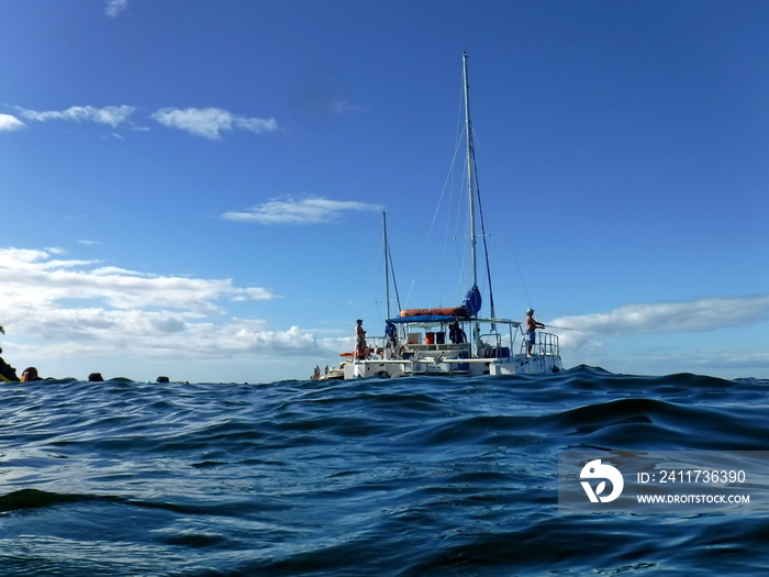 Tourist catamaran off of Tamarindo, Costa Rica