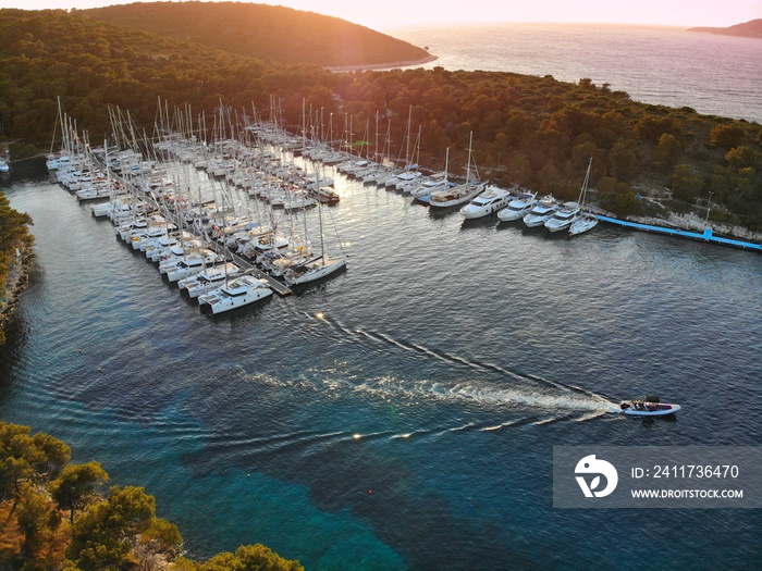 Marina in Palmizana, Pakleni islands, Croatia