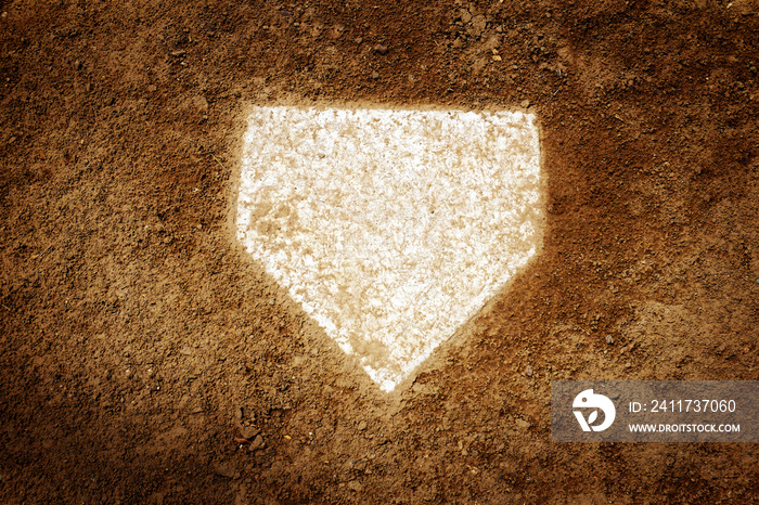 Home Plate Baseball Score in Game