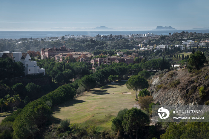 Campo de golf en la Costa del Sol, Marbella, España