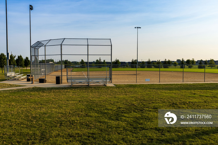 baseball diamon at dawn waiting the days games