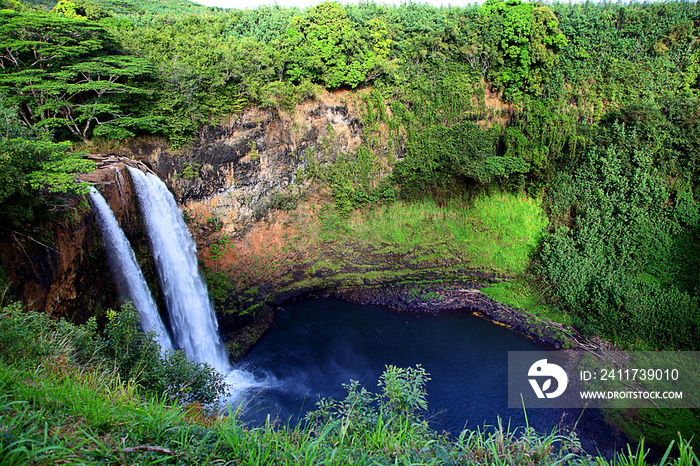 Wailua Falls  aka Fantasy Island Falls in Kauai Hawaii