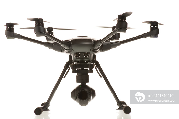 Studio isolated photo of heksacopter drone