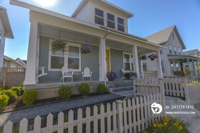 White fences in small family home