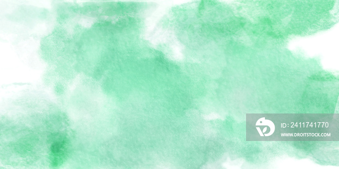 Green Watercolor abstract background texture, Illustration, texture for design. Watercolor fantastic and grungy background. Soft spot watercolor paint Tiffany blue hand drawn.