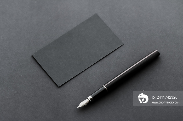 Blank business card for corporate mockup and minimalistic brand identity design.