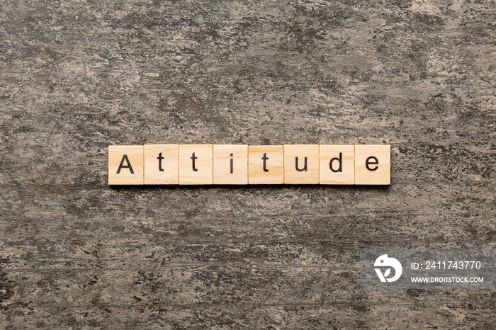 Attitude word made with wooden blocks concept