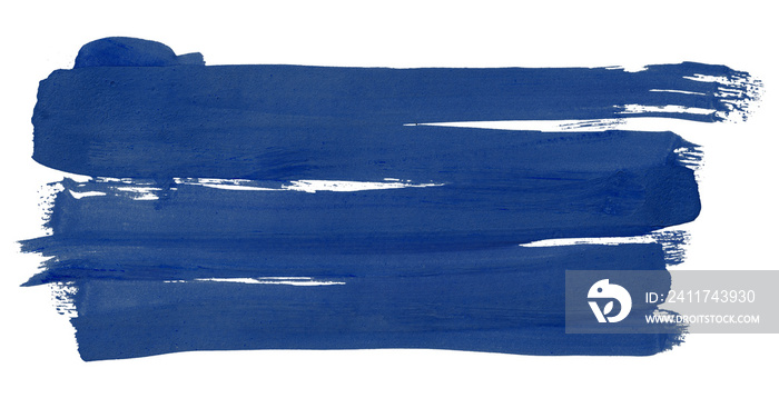 blue brush isolated on transparent background blue watercolor,png.