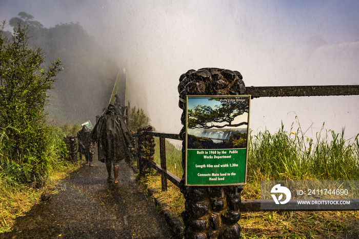 The Victoria Falls is the largest waterfall in the world and is a world heritage landmark