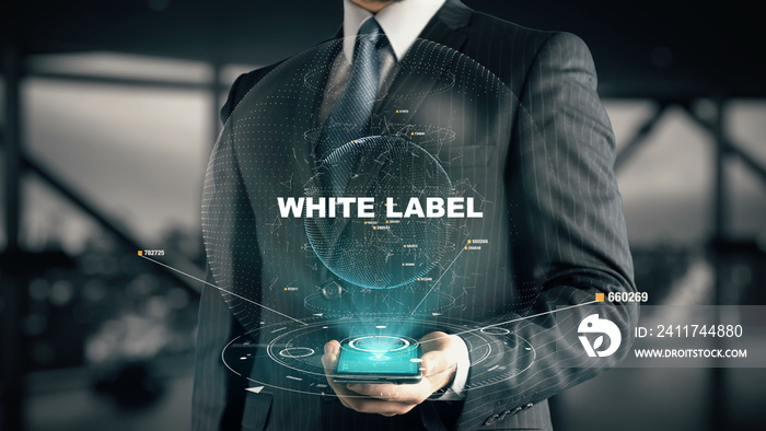 Businessman with White Label