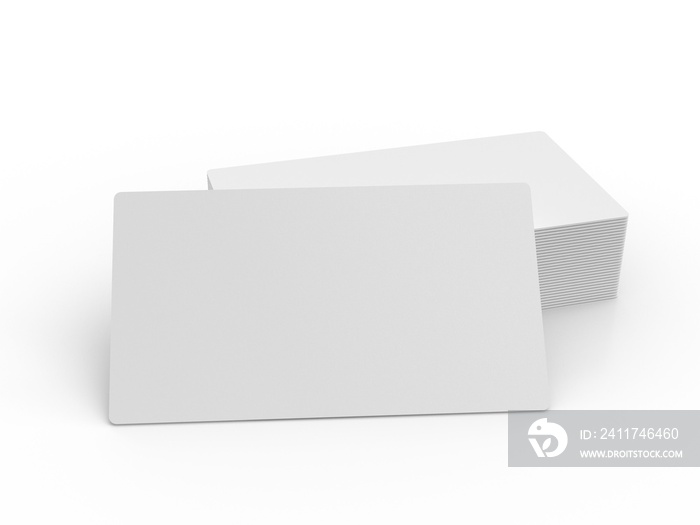 Business card mockup. Branding template. Pile of blank name card