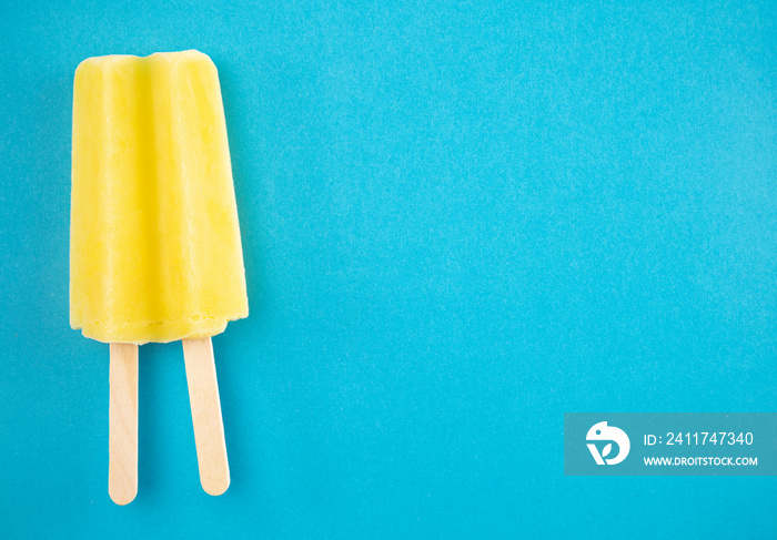 Popsicle on a Blue Background