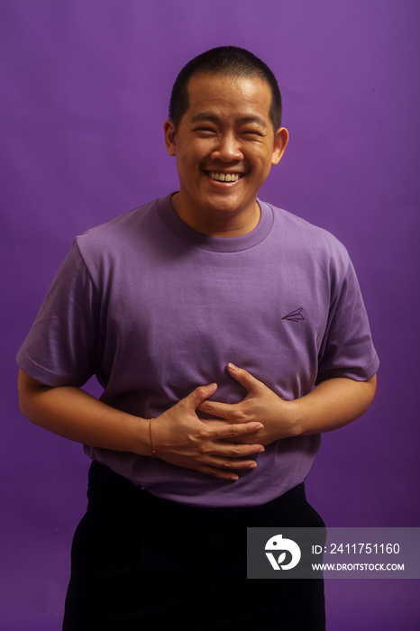 Asian man solo studio portrait lifestyle shot