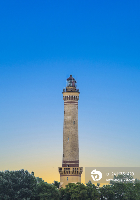 famous lighthouse in Swinemuende