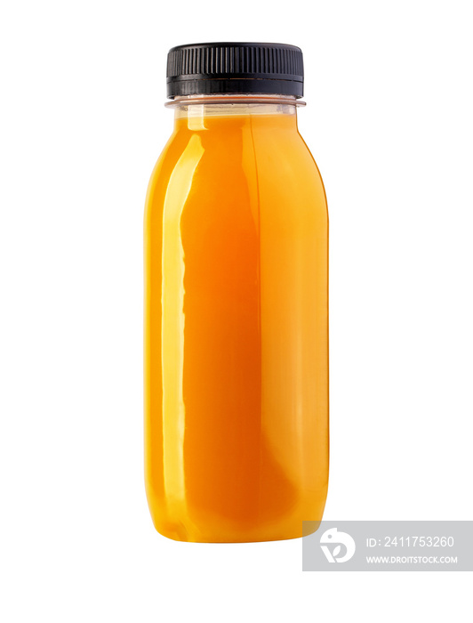 Orange Juice in a Bottle Isolated