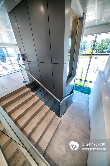 Modern office staircase. Business concept