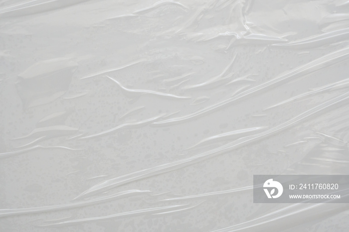 White plastic film wrap texture background