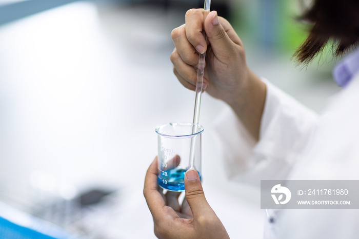 Scientist working and product creation experiment in the laboratory.