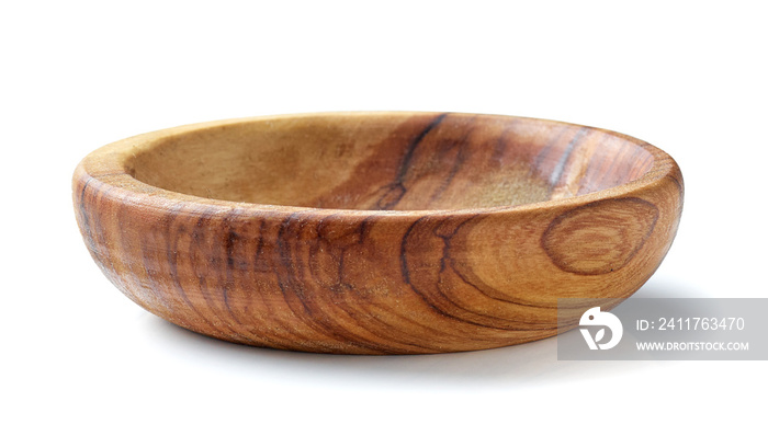 empty olive wood bowl