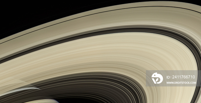 The spectacular rings of the Planet Saturn. Elements of this image were furnished by NASA.