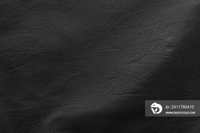 Black leather texture background with seamless pattern.