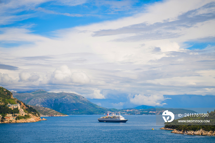 Cruise ship in Dubrovnik, Croatia