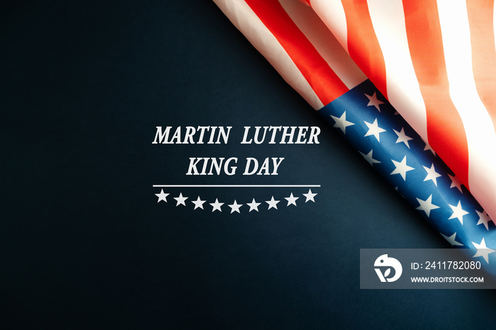 Martin Luther King Day Anniversary - American flag abstract background