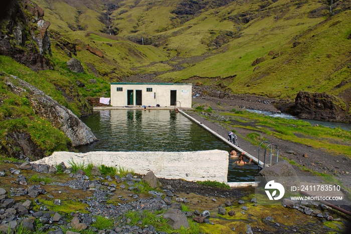 Seljavallalaug, the famous hidden swimming pool in the Icelandic highland