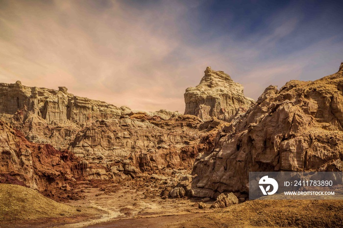 Danakil depression salt mountains