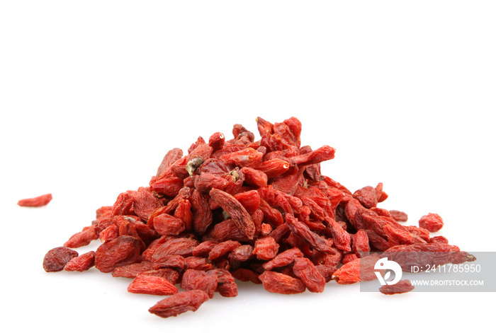 Dried goji berries.