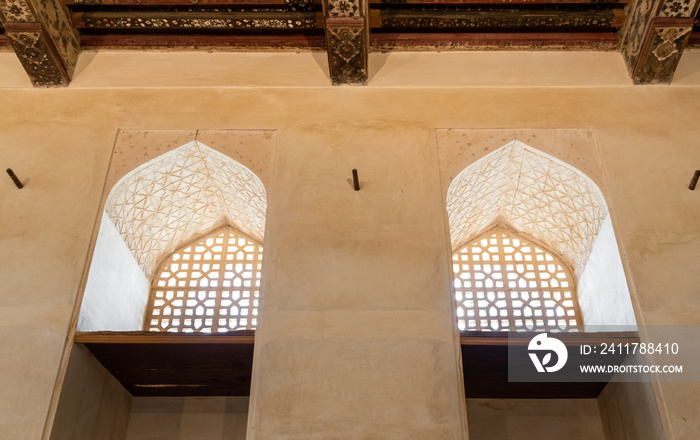 Interior of the Jabreen Castle in Bahla, Sultanate of Oman