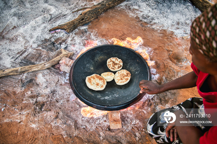 baked traditional african dipapata bread