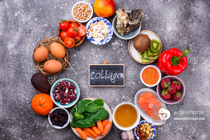 Food rich in collagen. Healthy products