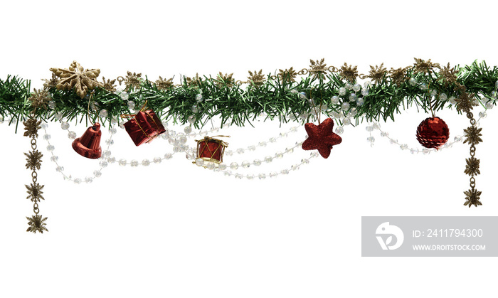 christmas decorations on a white background