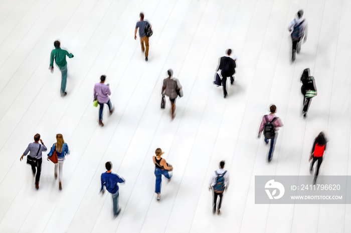 group of people in the lobby business center