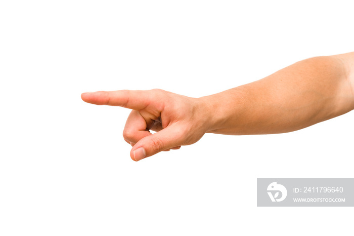 caucasian hands gesturing isolated on a white background