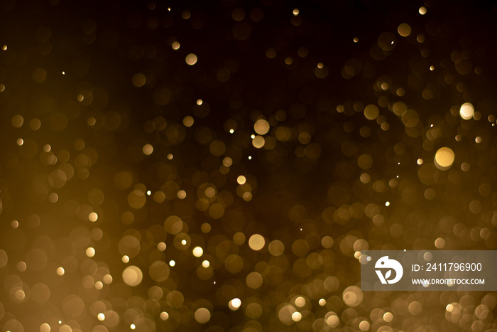 Gold bokeh background,Bright, Beautiful.