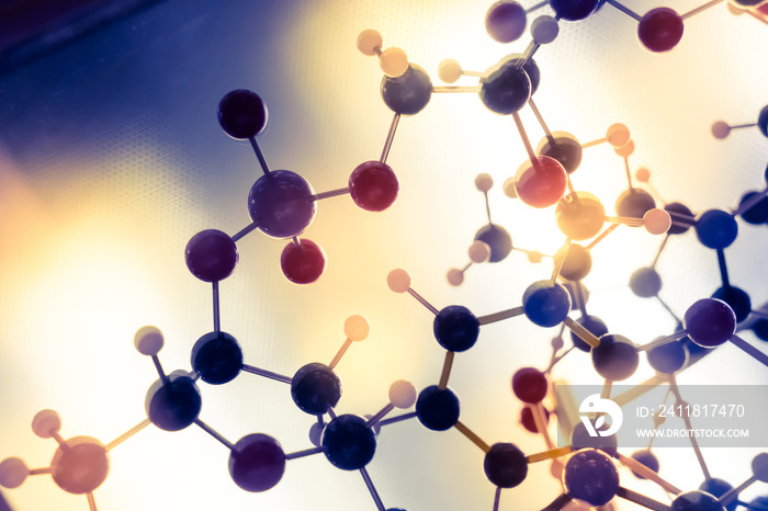 科学分子，分子DNA模型结构，商业团队