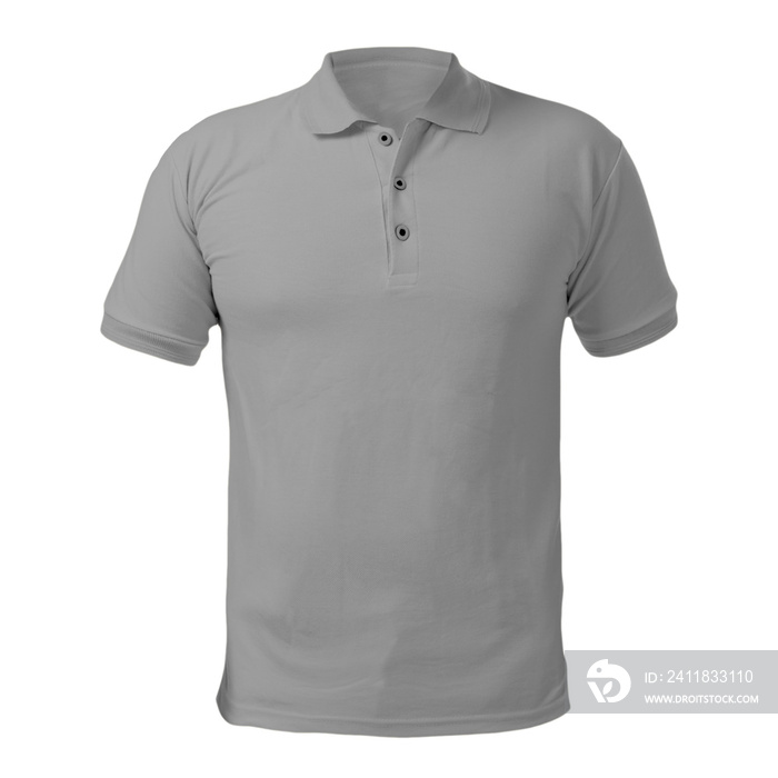 Gray Collared Shirt Design Template