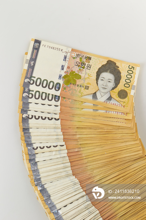 50000 Korean won banknotes