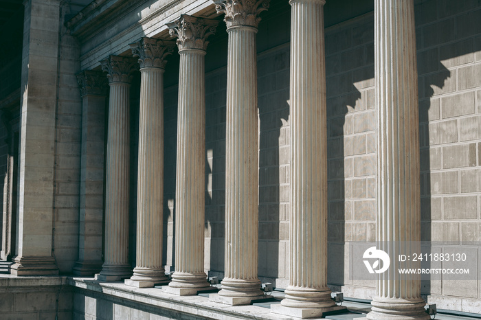 Old Greek and Roman style building with columns