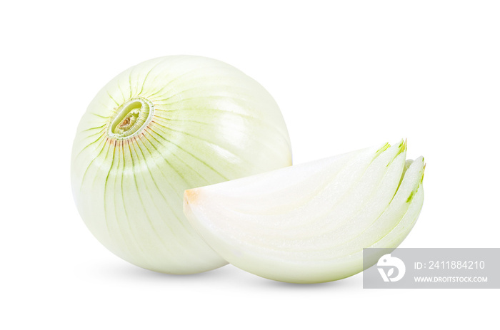 onions on white background