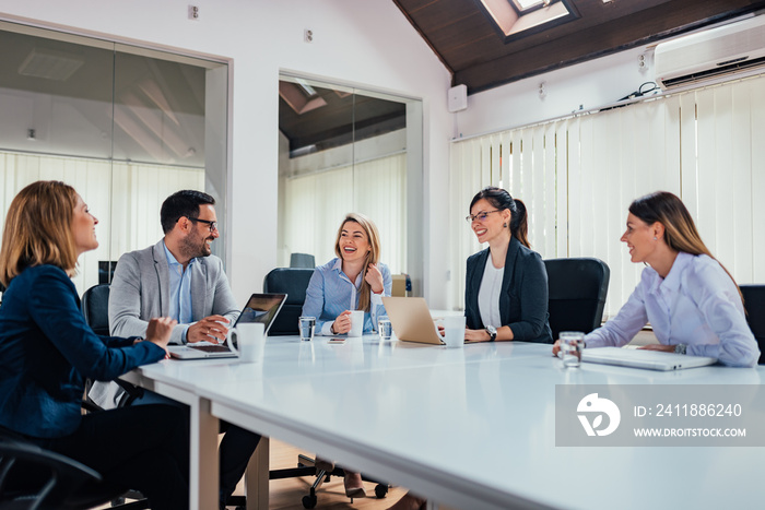 Startup business people group working in modern office.