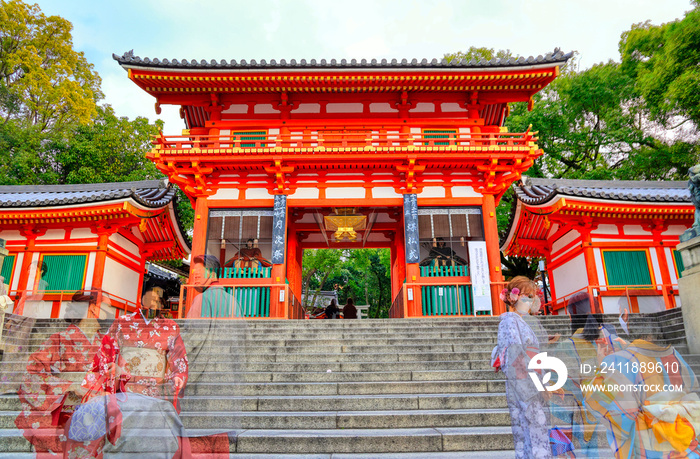 京都、八坂神社の風景