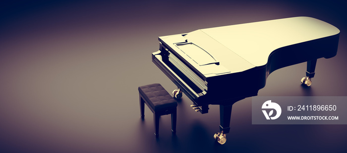 Classic grand piano keyboard