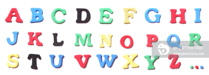 colorful foam rubber letters alphabet complete set