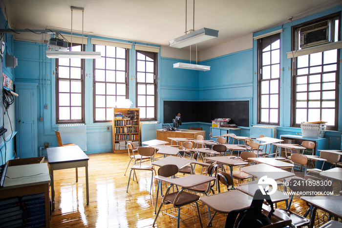 Interior view of classroom